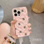 ibumpers Ốp Điện Thoại iPhone Màu Hồng Họa Tiết Nơ Lễ Hội Cho IPhone 11 12 13 14 15 16 Pro Max Ốp Lưng Thiên Thạch Màu Kẹo Silicon Mềm Chống Sốc