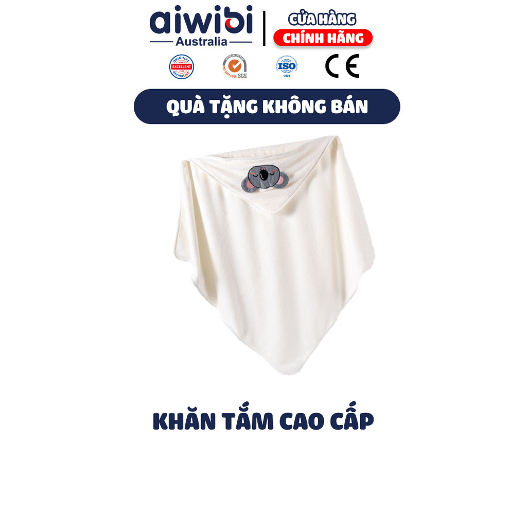 [QUÀ TẶNG] Khăn Tắm Aiwibi Siêu Mềm Mại, Thấm Hút Tốt