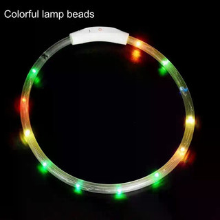 40 / 50 / 70cm Led Cổ Chó USB Sạc Thú Cưng Chó Đêm Dạ Quang Sạc Cổ Phát Sáng Vòng Cổ Cổ An Toàn Đèn Ngủ