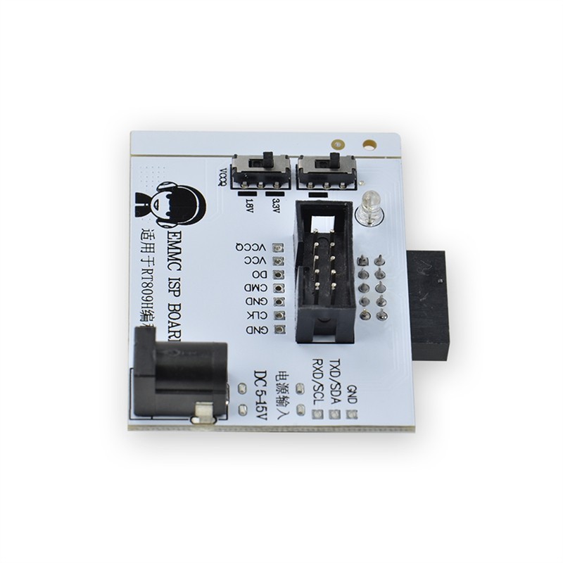RT809H Bộ Chuyển Đổi Trắng EMMC ISP Board Cho Kẹp Kiểm Tra Viết Nhanh Tốc Độ Đọc Chip Máy Tính