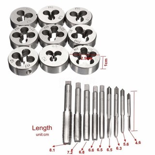 【48h】Bộ tay quay taro tạo ren trong và ngoài 20 chi tiết M3-M12 bộ taro taro ren ngoài