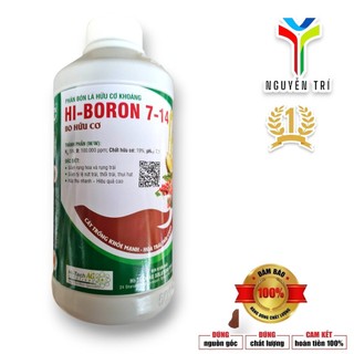 Phân Bón Lá Bo Hữu Cơ Hi-Boron 7-14 (Chai 500ml) - Hàng Úc, Chống Rụng Hoa, Nứt Trái