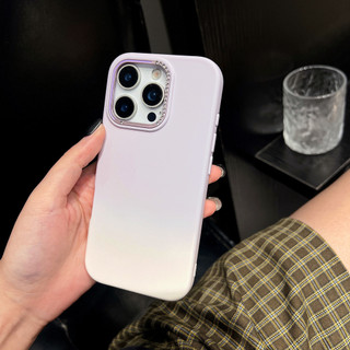 Ống Kính Kim Cương Gradient Hồng Tím Màu Silicon Mềm Ốp Lưng Điện Thoại iPhone 16Promax 15Promax 12 13 14 Pro Max Chống Sốc Nam Nữ Vỏ Di Động