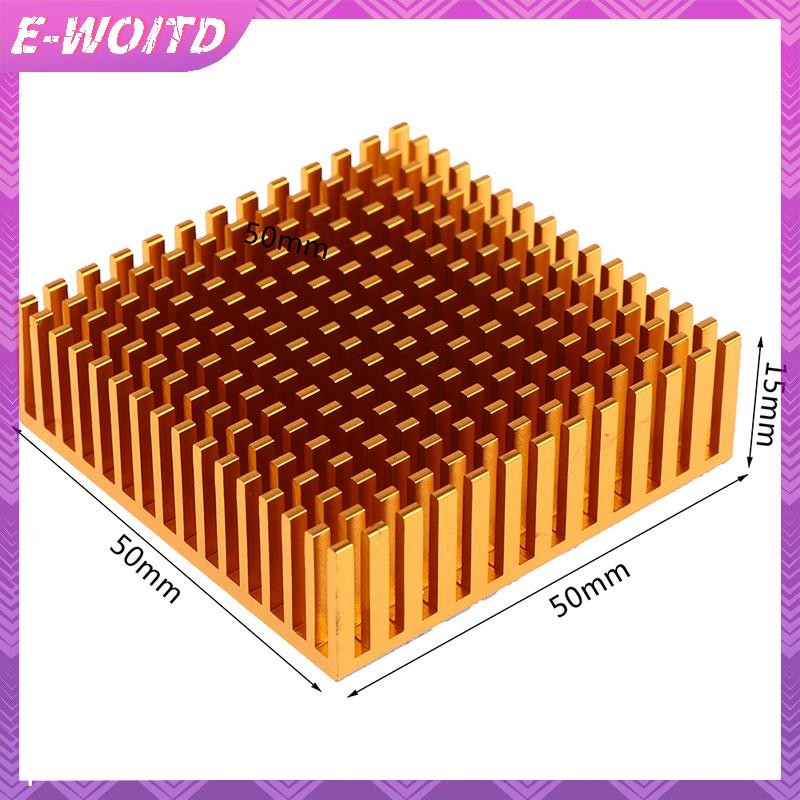 E-WOITD 50 * 50 * 15MM Bảng Tản Nhiệt Nhôm Tản Nhiệt CPU Power IC Chip Tản Nhiệt HNVN