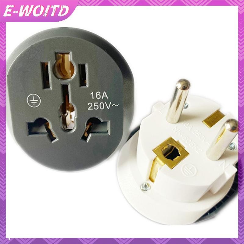 E-woitd 1 CÁI EU Cắm Adapter Đa Năng 16A USto EU Ổ Cắm Chuyển Đổi AU US UK CN Sang EU HNVN