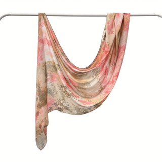 1 Khăn quàng cổ dài in họa tiết Bohemian dành cho nữ, cotton Modal, Polyester thoáng khí, khăn trùm đầu thanh lịch với thiết kế hình học & hoa sống động, hoàn hảo cho đồ trang trí thông thường