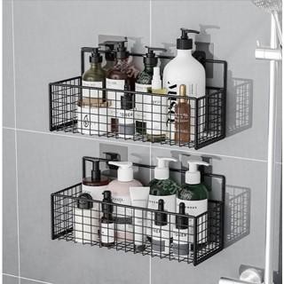 Kệ Đựng Đồ nhà tắm dán tường hình chữ nhật treo tường tiện lợi, kệ nhà tắm kệ thép sơn tĩnh điện cao cấp không rỉ