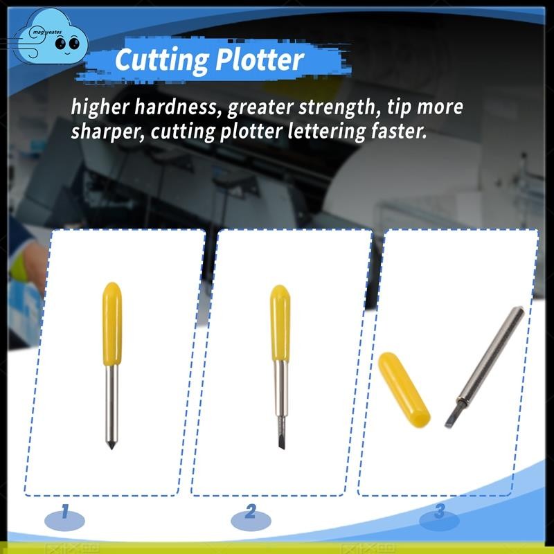 15 Chiếc 30 / 45 / 60 Độ Vinyl Cắt Lưỡi Dao cacbua Có Lưỡi Giá Đỡ Vỏ Cho Silhouette Cameo 3 Máy Cắt Vinyl