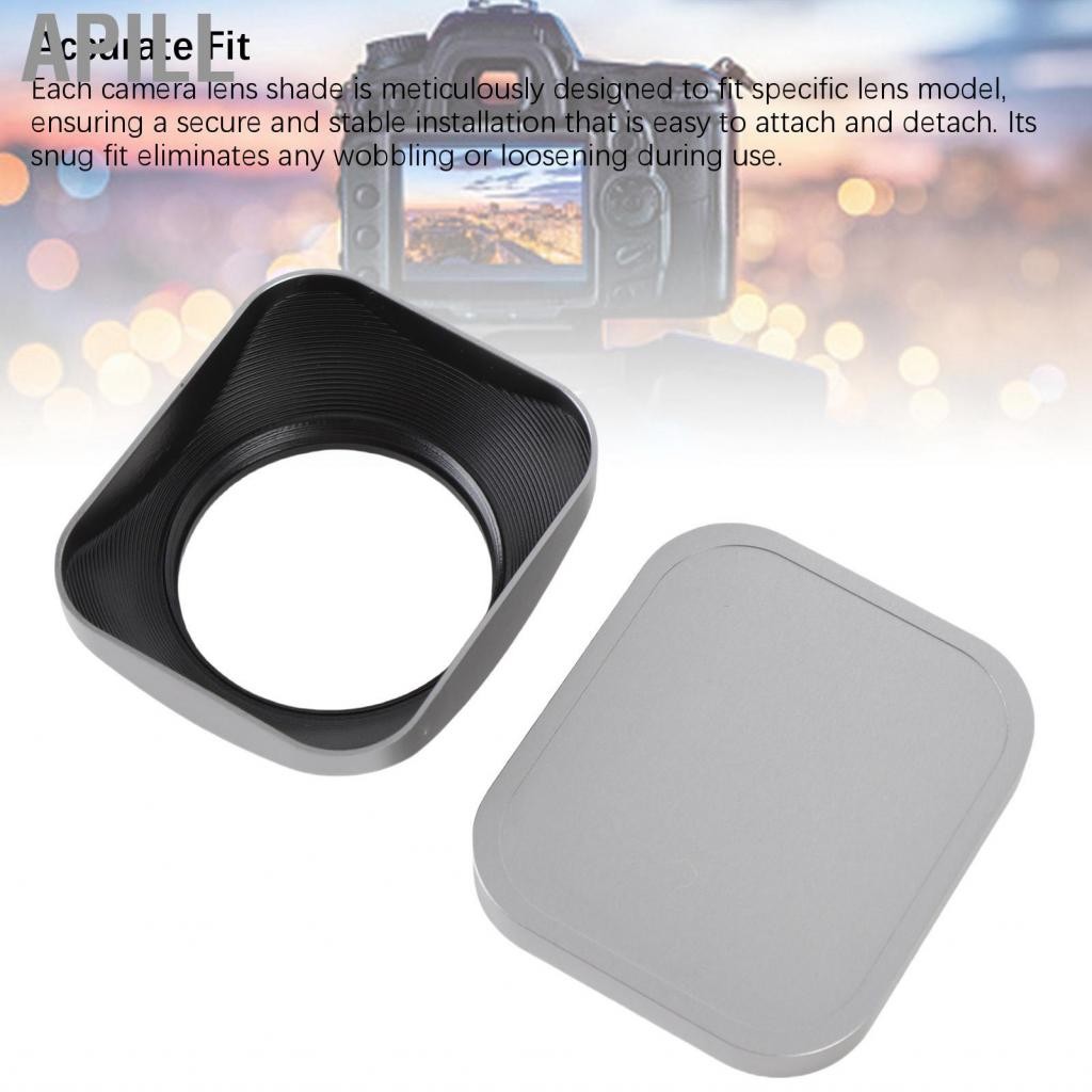 Apill Apill-VN Gugxiom Camera Lens Hood Square Metal Vít trong bóng râm với nắp cho máy ảnh DSLR SLR (39mm)