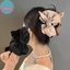 Sund Thời Trang Pháp Đen Nơ Vuốt Tóc Kẹp Lớn Vải Nghệ Thuật Nơ Kẹp Tóc Cho Nữ Ngọt Ngào Mũ Phụ Kiện Tóc VN