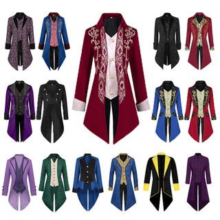 Áo Khoác Nam Steampunk Gothic Victorian Thời Trung Cổ, Phù Hợp Lễ Hội Halloween