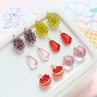 Mô Phỏng Bộ Sưu Tập Trái Cây Nhựa Mặt Dây Chuyền DIY Handmade Trang Sức Vòng Cổ Tay Bông Tai Mặt Dây Chuyền Phụ Kiện Chất Liệu