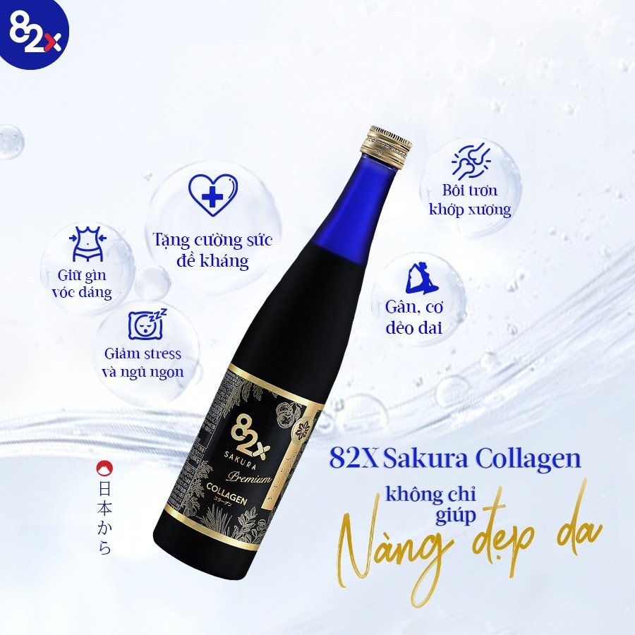 Ảnh Nước Uống Collagen Cao Cấp 82X SAKURA COLLAGEN PREMIUM Chai 500ml - Hỗ Trợ Trẻ Hoá Da, Ngừa Lão Hoá 3
