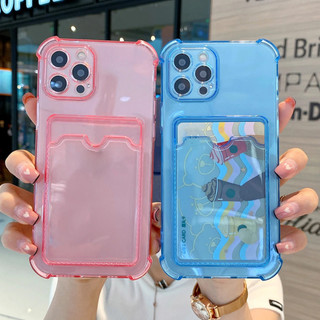 Bảo vệ chống sốc Slot Ví vỏ Chống rơi Sản phẩm Silicone TPU Mềm Ốp lưng cho  iPhone 15 14 13 12 Pro Max 15 14 Plus