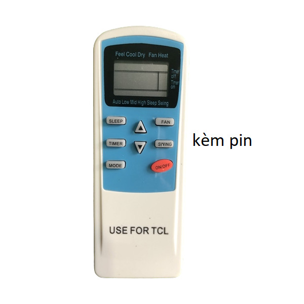 tay điều khiển remote từ xa điều hòa TCL-kèm pin-tay đầu bấm điều hòa TCL
