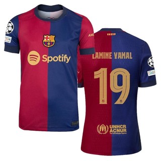 HQ2 2024-2025 La Liga FC Barcelona Lamine Yaman sân nhà Jersey Áo bóng đá Trẻ em Người lớn Plus Kích thước QH1
