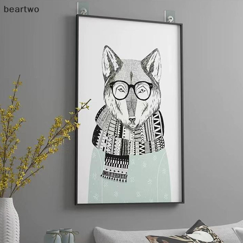 < Beartwo > Móc Dính Chắc Chắn Khung Ảnh Poster Giá Đỡ Đồng Hồ Ảnh Móc Khoan Chống Thấm Nước Nhà Bếp Phòng Tắm Vít Móc Đẹp