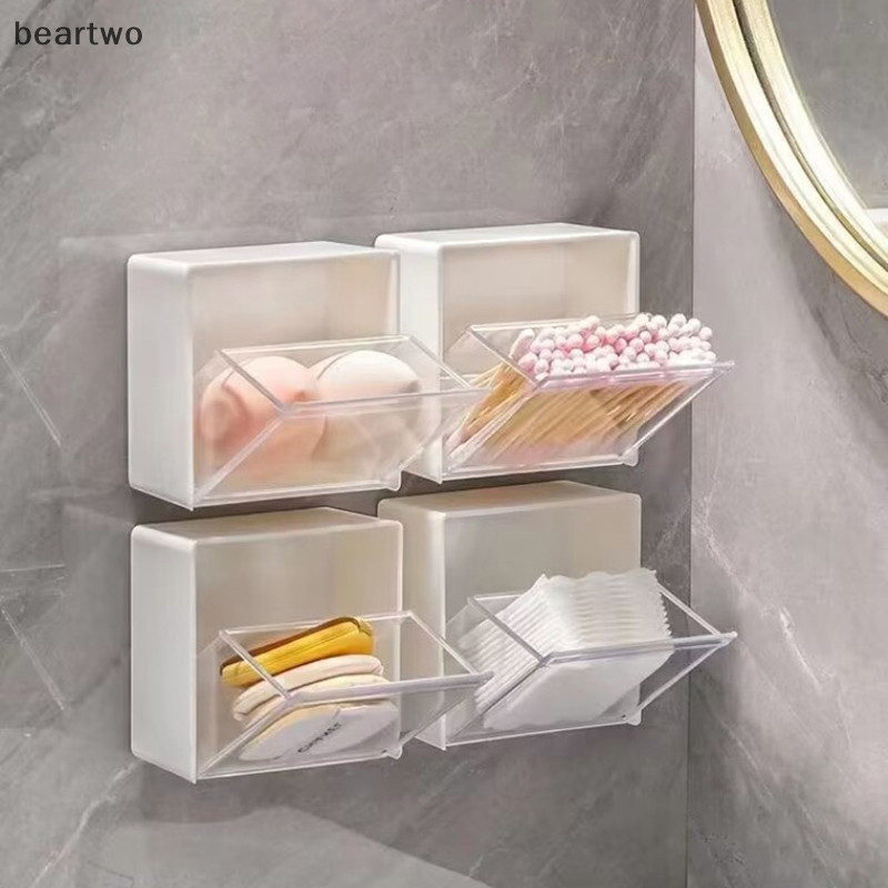 < Beartwo > Hộp đựng khăn bông treo tường Hộp đựng phòng tắm chống bụi cho khăn bông Hộp đựng trang sức đẹp