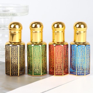 3 / 6 / 12ml Tinh Dầu Lăn Chai Trống Mạ Điện Nước Hoa Đầy Màu Sắc Lăn Chai Massage Ứng Dụng Mẫu Thủy Tinh Octag
