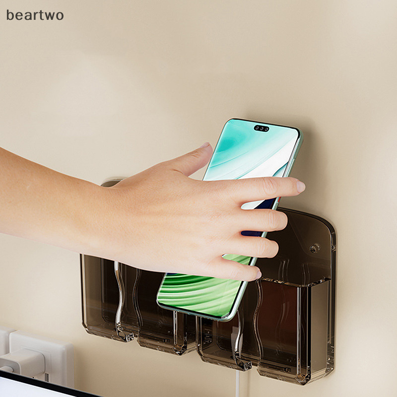 < Beartwo > Giá đỡ điều khiển từ xa đa năng Sạc điện thoại Điều hòa không khí Bộ điều khiển từ xa Kệ treo tường Giá đỡ đẹp