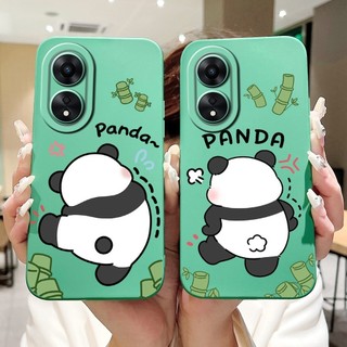 Ốp Bảo Vệ Ống Kính OPPO A78 5G OppoA78 A 78 4G CPH2565 Ốp Điện Thoại TPU Silicon Mềm Hình Thỏ Gấu Trúc Dễ Thương