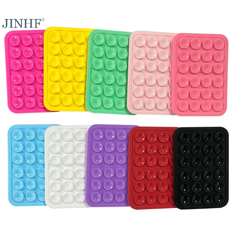 JINHF Mạnh Tay Cầm Giá Đỡ Điện Thoại Dính Silicon Hút Vỏ Điện Thoại Gắn Chống Trơn Trượt Tay Điện Thoại Di Động Cầm Chân Đế HOT