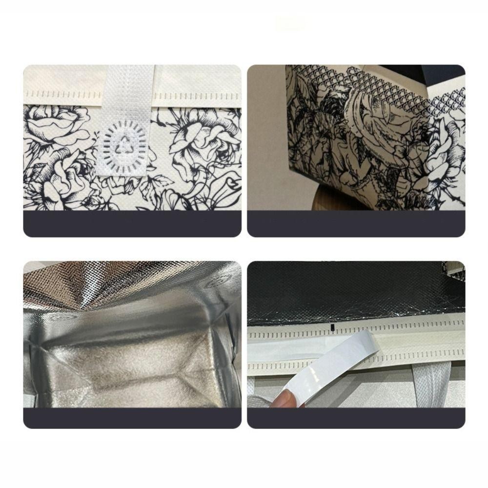 CHEESELY 10 Chiếc Túi Tote Cà Phê, Giấy Nhôm Vải Không Dệt Túi Bao Bì Trà Sữa, Dày Mang Theo Du Lịch Vỏ Cốc Cách Nhiệt