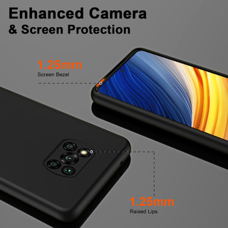 Dành Cho Xiaomi POCO X3 NFC / X3 Pro Ốp Lưng Silicon Lỏng Nâng Cấp Có Cạnh Vuông Bảo Vệ Camera Mềm Chống Trầy Xước Lớp Lót Microfiber Chống Sốc Mỏng Vỏ
