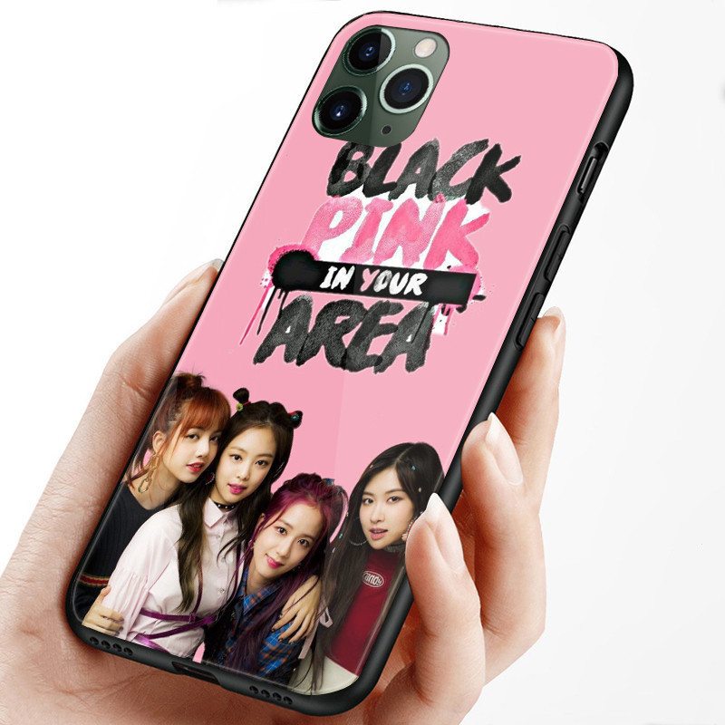 Ốp Điện Thoại Kính Cường Lực BLACKPINK Kpop Cho IPhone 15 14 13 12 11 Pro XS Max Plus Mini X XR 8 7 6s SE2 / 3