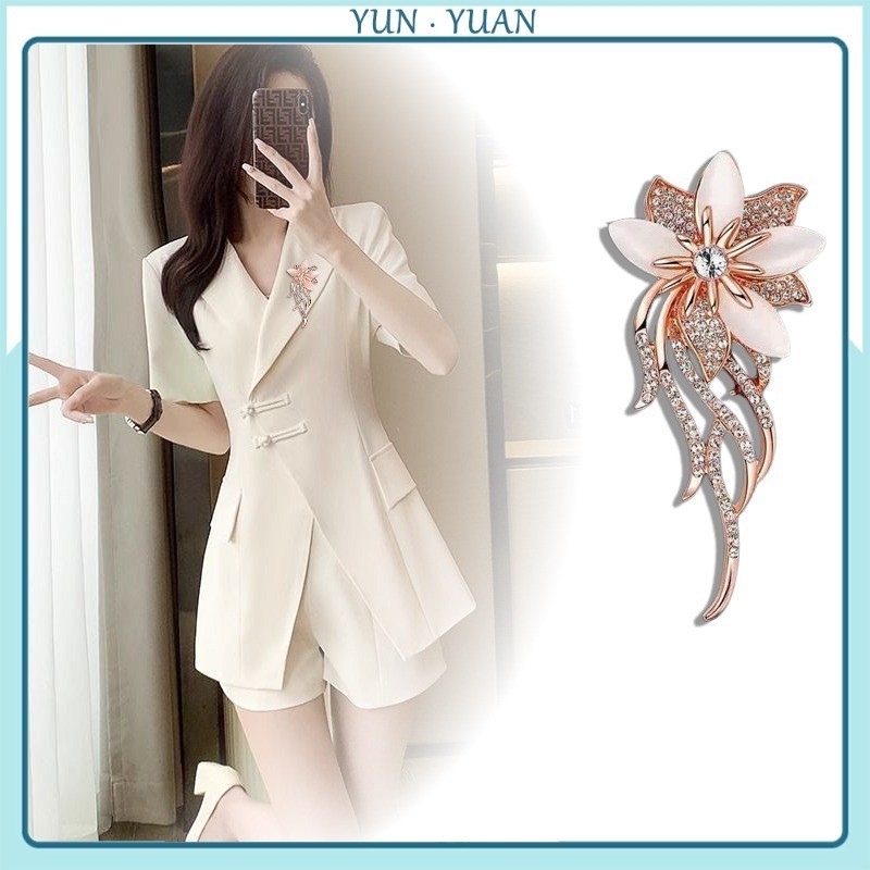 [Yunyuan] Trâm cài thời trang phong cách Hàn Quốc Khăn quàng cổ nữ Khóa chống lộ Khóa ghim hoa Phụ kiện trang sức
