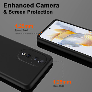 Dành Cho Honor 90 5G Ốp Lưng Silicon Lỏng Nâng Cấp Với Cạnh Vuông Bảo Vệ Camera Mềm Chống Trầy Xước Lớp Lót Microfiber Chống Sốc Mỏng Vỏ