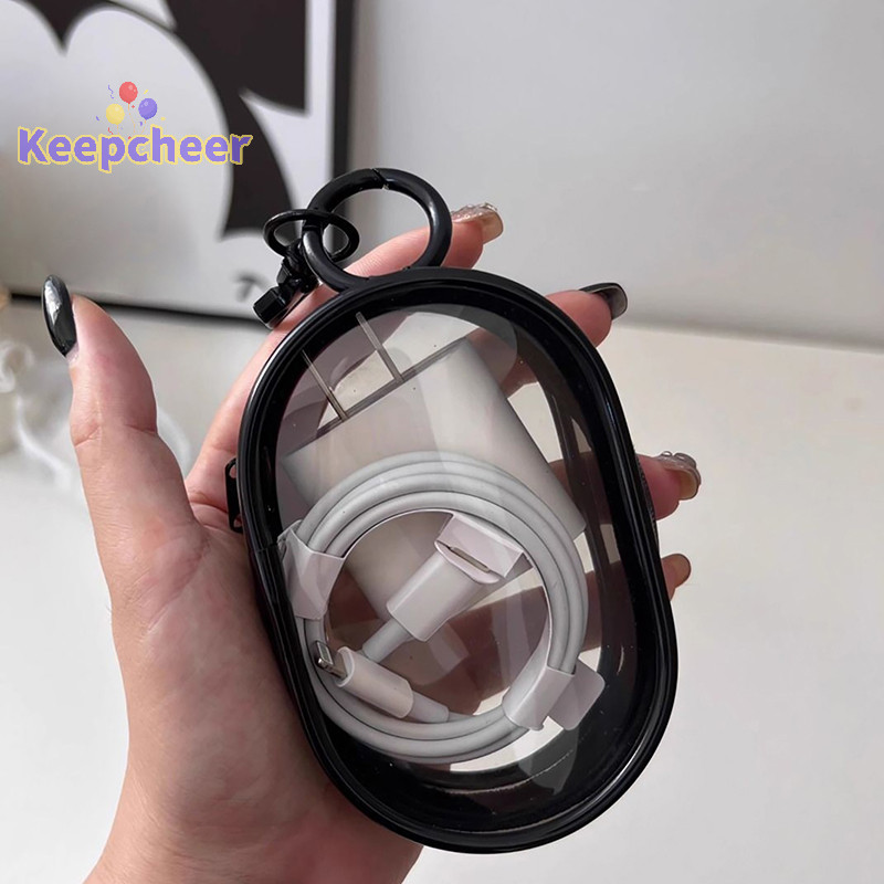 [Keepcheer] 1Pc Hộp lưu trữ cáp dữ liệu du lịch ngoài trời mới Hộp bảo vệ di động Hộp sắp xếp al Tai nghe Cáp dữ liệu [Mới]