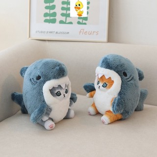Plus Kawaii Shark Cat Plushie Mofusand Cat Đồ chơi sang trọng Búp bê mèo trái cây dễ thương Vui nhộn Động vật biến hình 2 trong 1 Gối ngủ cho bé Quà tặng ngày trẻ em Quà tặng sinh nhật Đồ chơi nhồi bông cho mèo