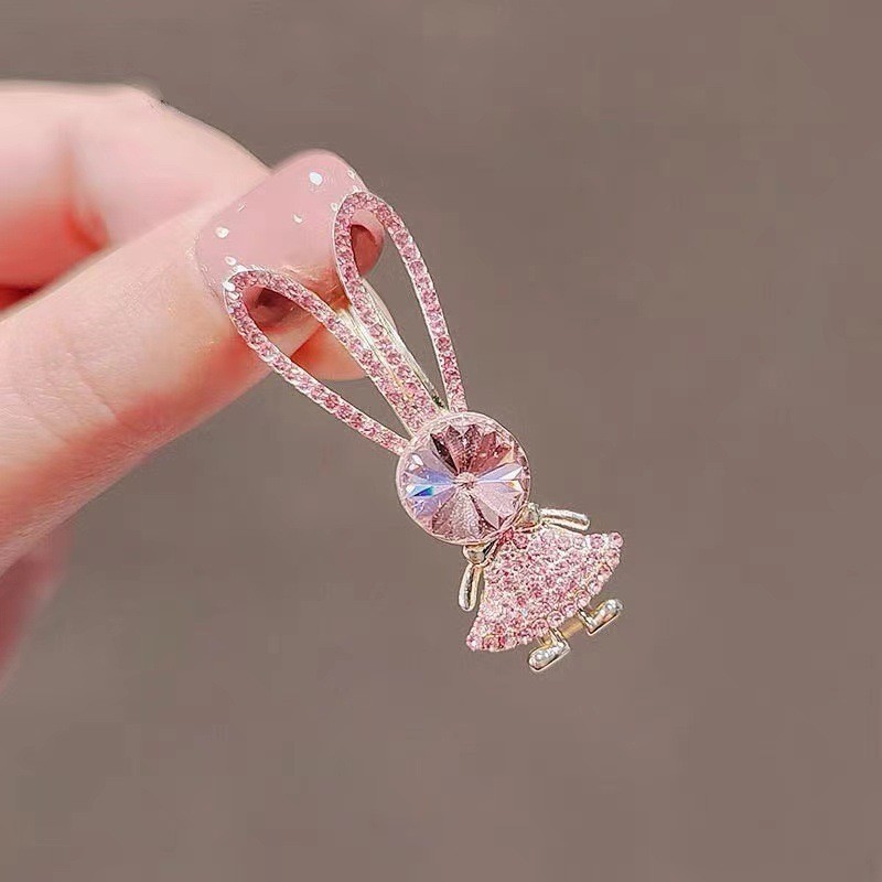 Mauropoli Kẹp Tóc Thỏ Dễ Thương, Mỏ Vịt, Kẹp Tóc Nữ Mặt Trên, Phụ Kiện Tóc