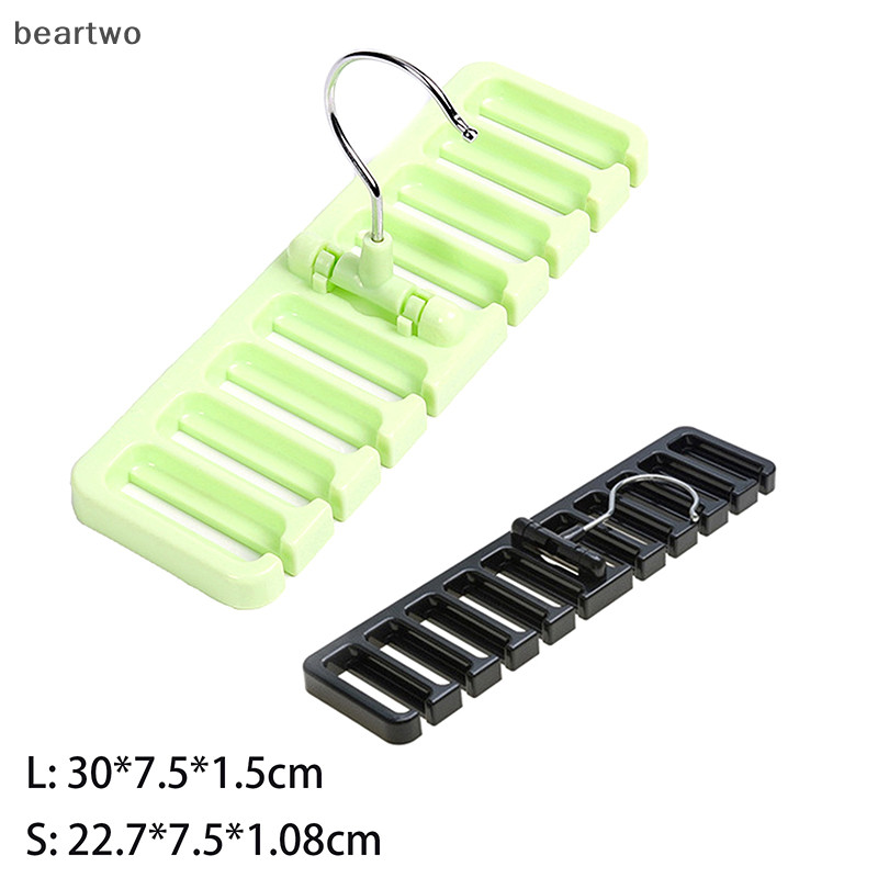 < Beartwo > Móc treo dây buộc Tủ quần áo Thắt lưng Khăn treo tổ chức Xoay 10 khe cắm thẻ Giá đỡ móc phòng ngủ Vật dụng nhà đẹp