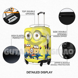 Minions Hành Lý Có Thể Giặt Được Vali Bảo Vệ Chống Trầy Xước Vali Phù Hợp Với 18-32 Inch