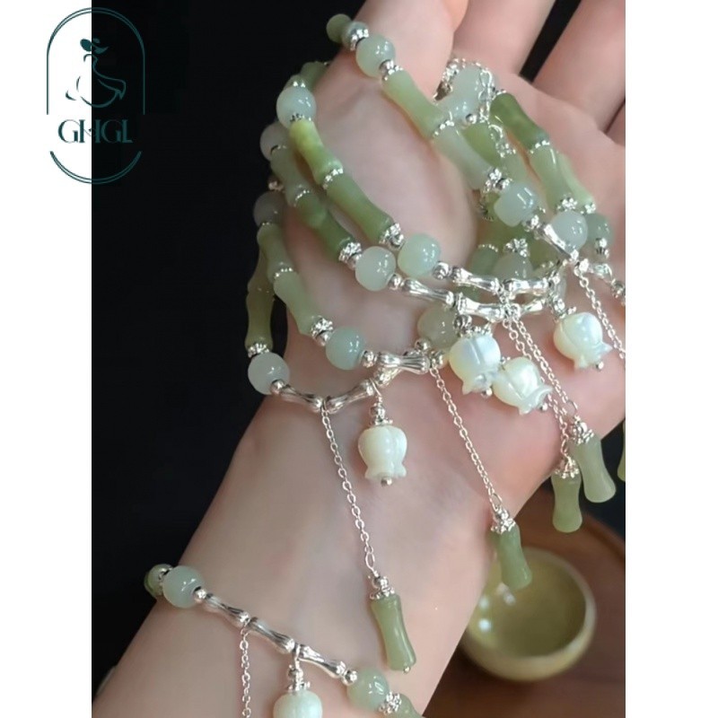 Mới Phong Cách Trung Quốc Tre Linghua Vòng Tay Thiết Kế Niche Vòng Tay Phong Lan Đơn Giản Phù Hợp Với Món Quà Bó Hoa Tăng Có Thể Hỗn Hợp Phù Hợp Nhiều Phong Cách