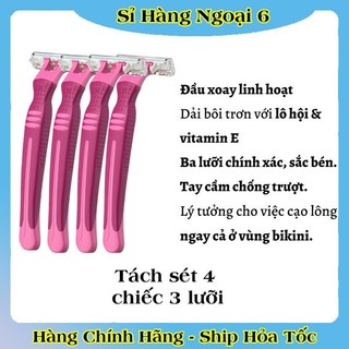 [ Có Che Tên] DAO CẠO BALEA 3 LƯỠI - DAO CẠO LÔNG CHO NỮ NỘI ĐỊA ĐỨC BALEA