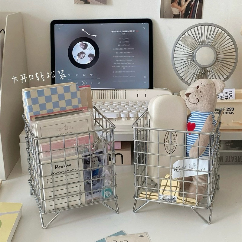 Giỏ Vuông Sắt Đựng Đồ Lặt Vặt Decor Trang Trí Bàn Học COLEEN | BigBuy360 - bigbuy360.vn