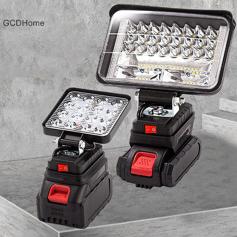 Gcdhome Cho 18V Li-ion LED Đèn Làm Việc 3 / 4 Inch Đèn Pin Di Động Khẩn Cấp Lũ Cắm Trại Ánh Sáng HOT
