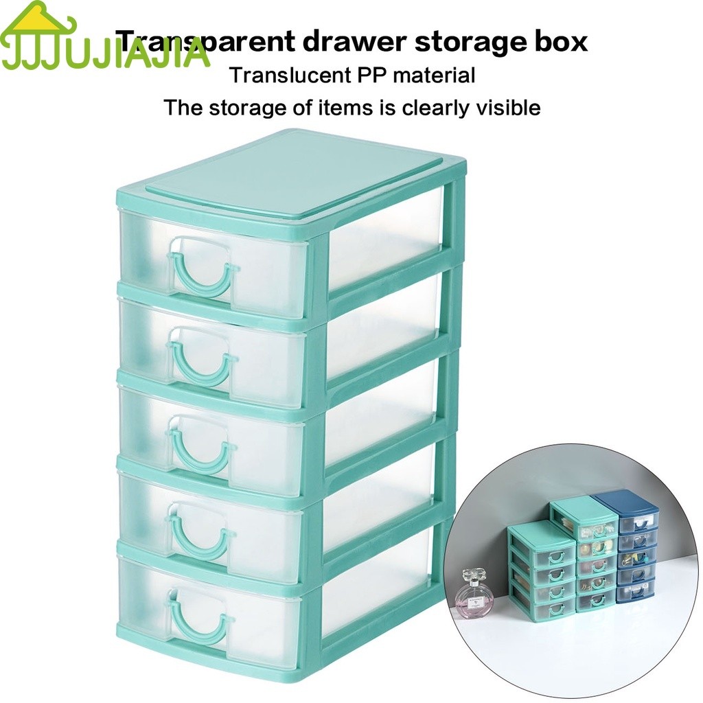 Ảnh Jujiajia 5 Lớp Ngăn Kéo Có Thể Tháo Rời Chống Bụi Ngăn Kéo Bảo Quản Trong Suốt Hộp PP Để Bàn kệ góc tường tủ mini để bàn kệ nhựa bàn làm việc văn phòng kệ đa năng 4 tầng hộp đựng nước hoa 1