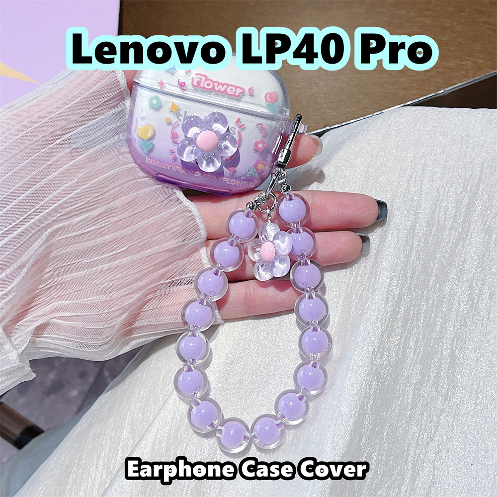 [Ngôi sao tương lai] Dành cho Ốp lưng Lenovo LP40 Pro Vỏ tai nghe silicon mềm Họa tiết hoa DIY