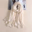 Khăn quàng cổ nữ NORDICLIFE, Khăn choàng chống nắng nữ màu tinh khiết, Khăn choàng chống nắng Bandanas Foulard Linen Plus Size Hijab