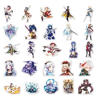 Bộ 50 Anime Trò Chơi Genshin Tác Động Miếng Dán Decal Hành Lý Laptop Xe Máy Graffiti Chống Thấm Nước PVC Miếng Dán Đồ Chơi Trẻ Em Miếng Dán
