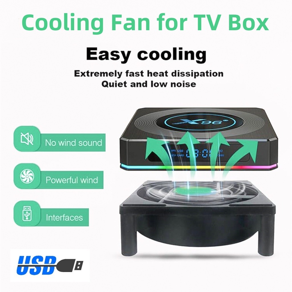 Quạt USB DC Quạt Làm Mát Mini Cho Android TV HỘP Bộ Nguồn USB 5V Thời Gian Chờ Lâu Trên Hộp Không Dây Im Lặng Tản Nhiệt Với DC