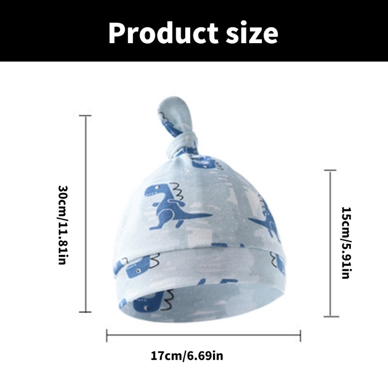 Dasbsug 1 Cái 3 Mũ Bé Thắt Nút Mũ Ấm Áp Chống Gió Trẻ Sơ Sinh Bonnet Mũ Sơ Sinh Bonnet Tắm Hiện Tại Cho Bé Trai 0-3 Tháng