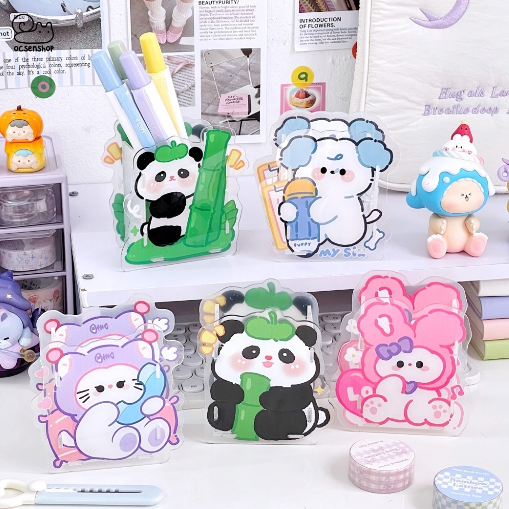 Ống đựng bút Panda dưa hấu