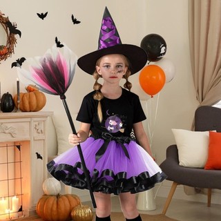 Trang Phục Halloween Cho Bé Gái Ngày Lễ Nhập Vai Bộ Trang Phục Có Mũ Và Chổi Trẻ Em Trang Phục Hóa Trang Cho Trò Chơi Trường Học Tiệc Sinh Nhật shopidaevn