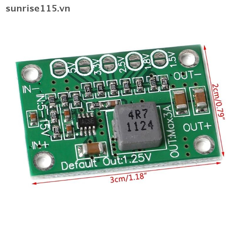 Bảng chuyển đổi nguồn từ SRVN 5-16V sang 1.25V 1.5V 1.8V 2.5V 3.3V 5V 3A.