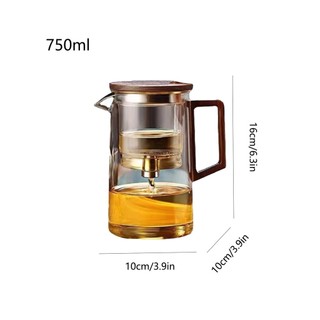 Máy pha trà French Press Glass Tea Pot Infuser Tea Pot có bộ lọc Bộ lọc một chạm kiểu ép Bộ lọc cổ điển trong suốt 500\ 750ml antirtvn
